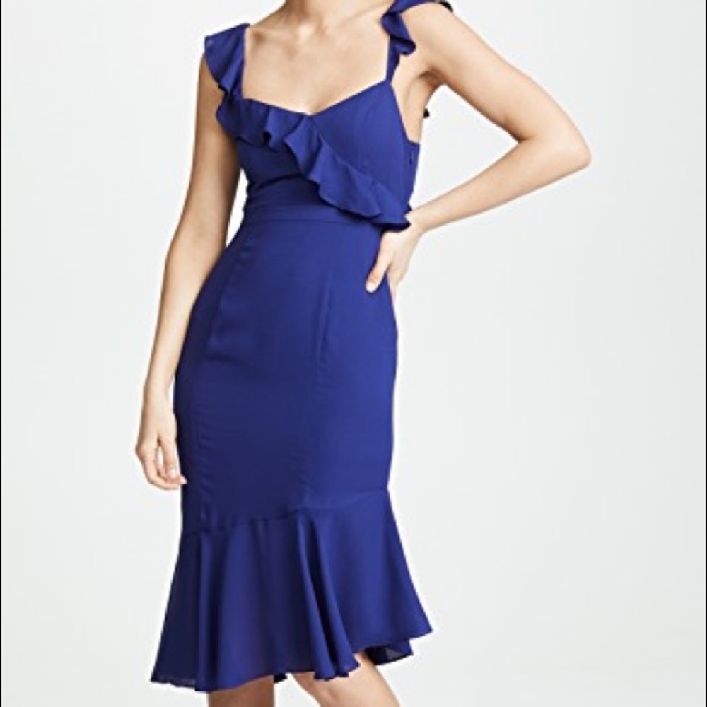 Likely cooper dress / blue ruffle dress